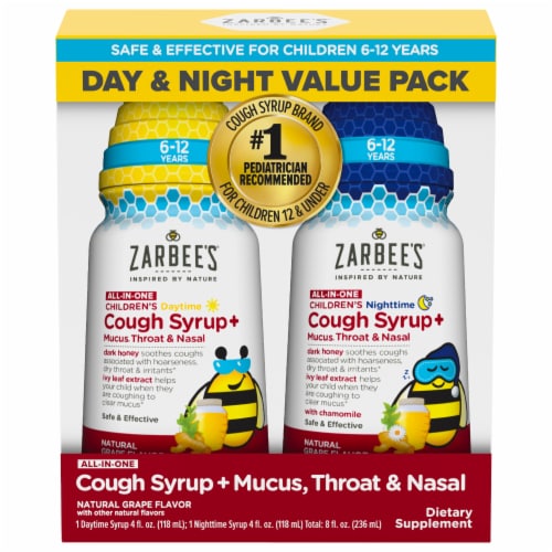 Zarbee's® All in One Children's Cough Syrup Perspective: front
