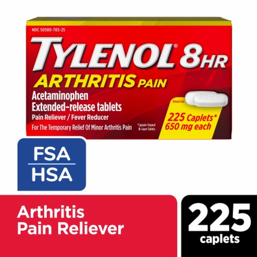 Tylenol 8 Hour Arthritis & Joint Pain Acetaminophen Caplets Perspective: front