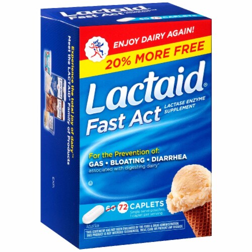 Lactaid Fast Act Caplets Perspective: front