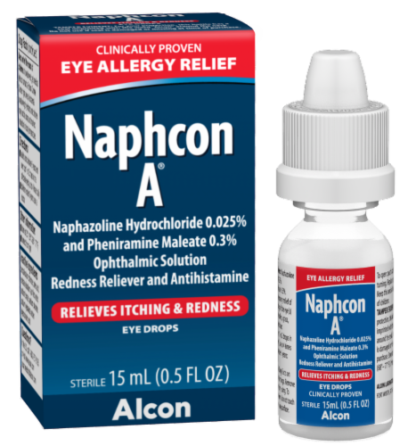 Alcon Naphcon A Eye Allergy Relief Eye Drops Perspective: front