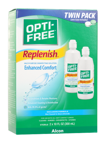 Opti-Free Replenish Multi-Purpose Solution Twin Pack Perspective: front