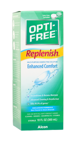 Opti-Free Replenish Disinfecting Solution Perspective: front