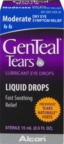 GenTeal Tears Moderate Lubricant Eye Drops Fast Soothing Relief Perspective: front