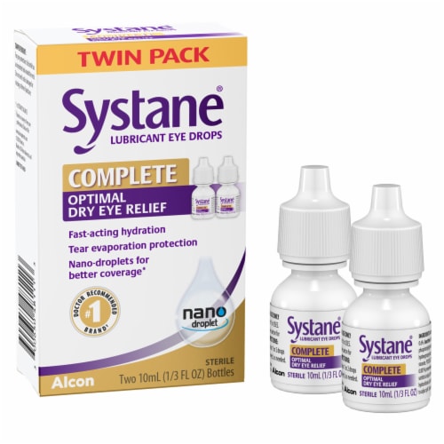 Alcon Systane Complete Optimal Dry Eye Relief Drops Twin Pack Perspective: front