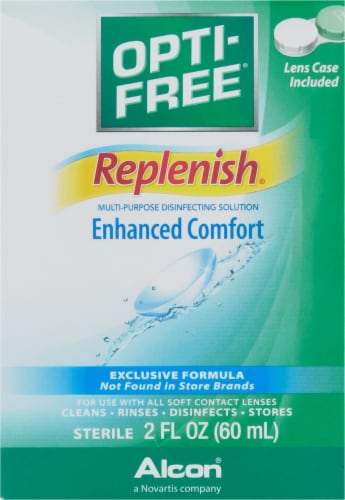 Alcon Opti-Free Replenish Enhanced Comfort Multi Purpose Disinfecting Solutions Perspective: front