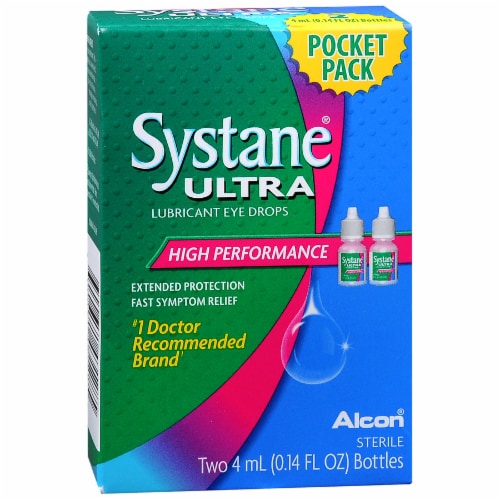 Systane Ultra High Performance Lubricant Eye Drops 2 Count Perspective: front