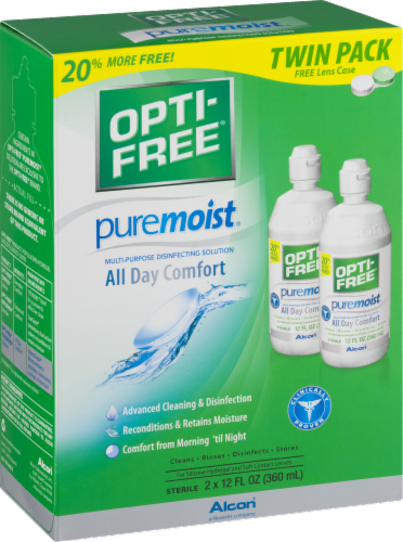 Opti-Free Puremoist Multi Purpose Disinfecting Solution Perspective: front