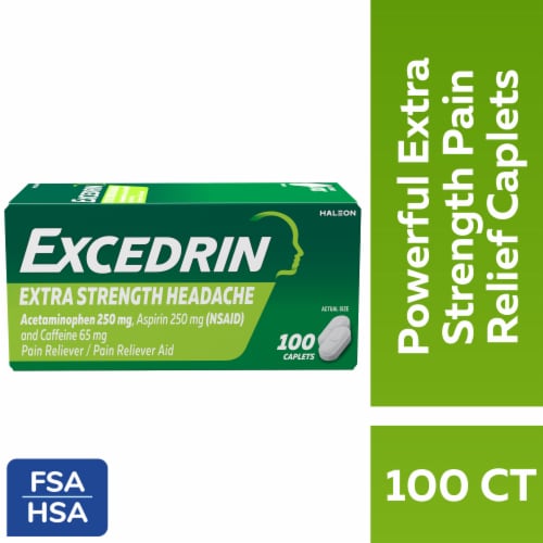 Excedrin® Extra Strength Caplets Perspective: front