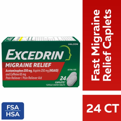 Excedrin Migraine Migraine Headache Relief Caplets Perspective: front