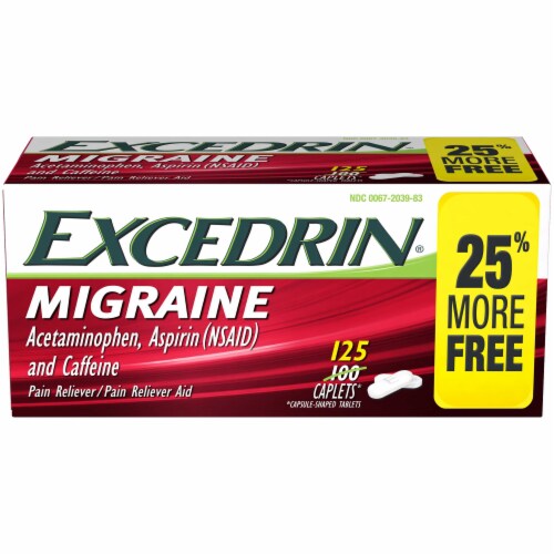 Excedrin Migraine Pain Reliever Aid Caplets, 125 ct - Kroger