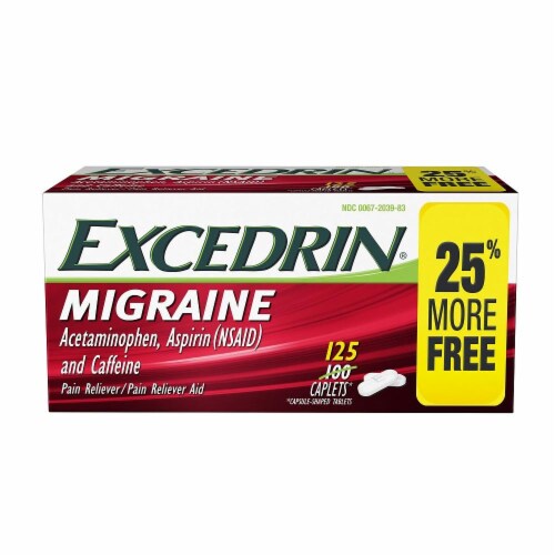 Excedrin Migraine Caplets Perspective: front