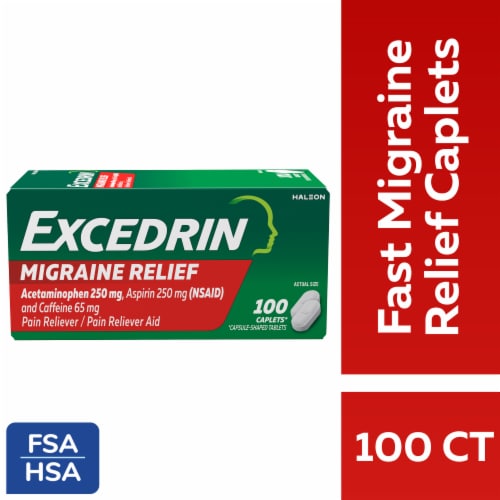 Excedrin Migraine Migraine Headache Relief Caplets Perspective: front