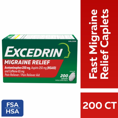 Excedrin Migraine Headache Relief Caplets Perspective: front