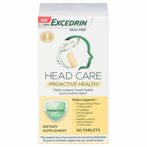 Excedrin Head Care Proactive Health Tablets Perspective: front