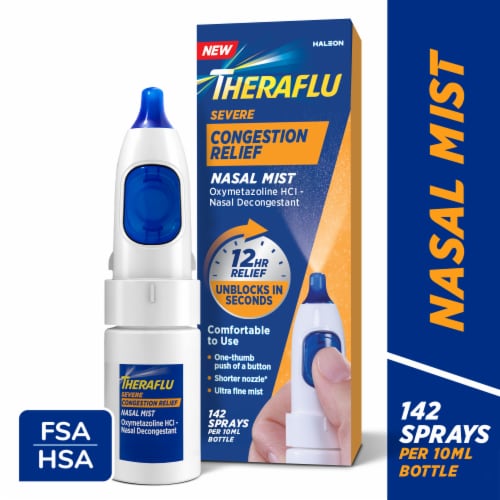 Theraflu Severe Congestion Relief Nasal Mist Perspective: front