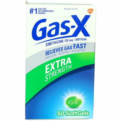 Gas-X Extra Strength Gas Relief Softgels, 50 Ct Perspective: front