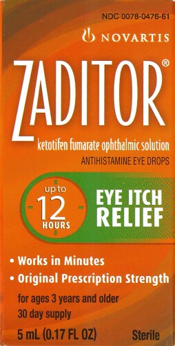 Zaditor 12 Hour Eye Itch Relief Solution Perspective: front