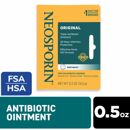 Neosporin Original First Aid Antibiotic Bacitracin Ointment Perspective: front