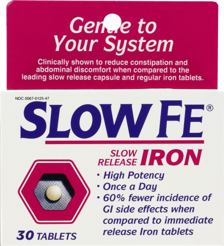 Slow Fe Slow Release Iron Tablet, 30 ct - Kroger