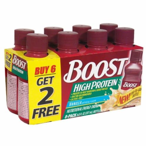 Boost High Protein Very Vanilla Nutritional Drinks Perspective: front