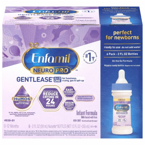 Enfamil NeuroPro™ Gentlease® Infant Formula Ready to Feed Bottles Perspective: front