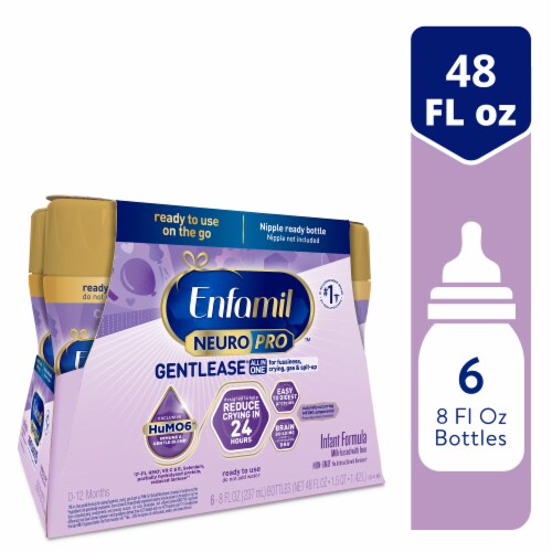 Enfamil NeuroPro Gentlease Baby Formula Ready To Feed Bottles 48 Fl Oz 
