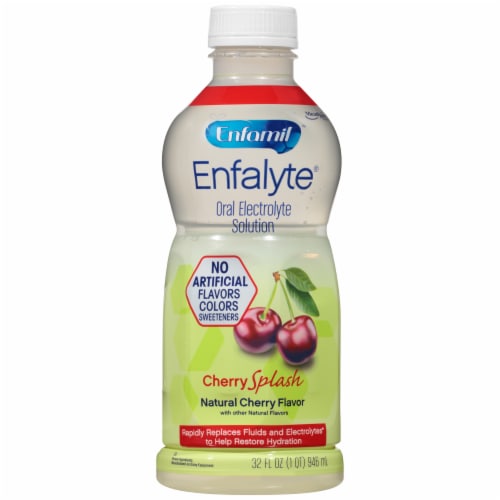 Enfamil Enfalyte Cherry Splash Oral Electrolyte Solution Perspective: front