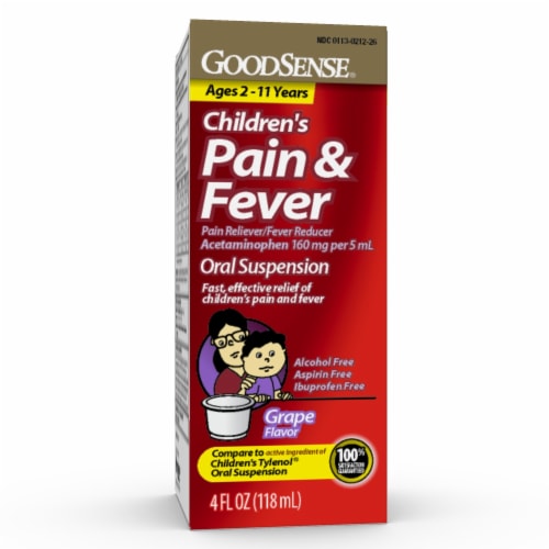 GoodSense® Children's Pain & Fever Relief Perspective: front