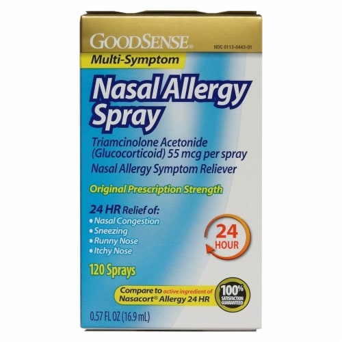 GoodSense Multi-Symptom 24 Hours of Relief Nasal Allergy Spray  Triamcinolone Acetonide Perspective: front