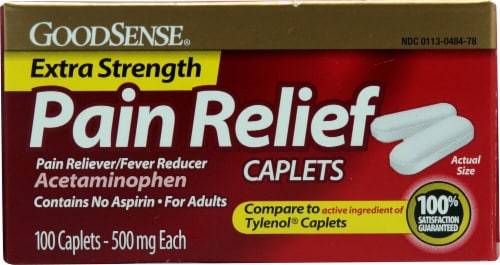 Good Sense® Pain Relief Extra Strength Acetaminophen 500 mg Perspective: front
