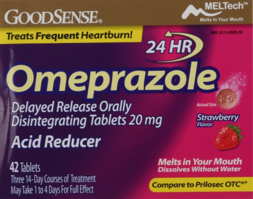 GoodSense Omeprazole Acid Reducer Tablets Perspective: front
