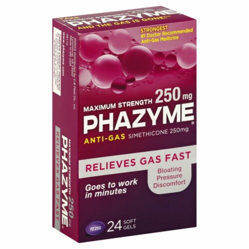 Phazyme® Maximum Strength Anti-Gas Fast Gels 250mg Perspective: front