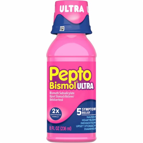 Pepto-Bismol Maximum Strength Upset Stomach Reliever Perspective: front