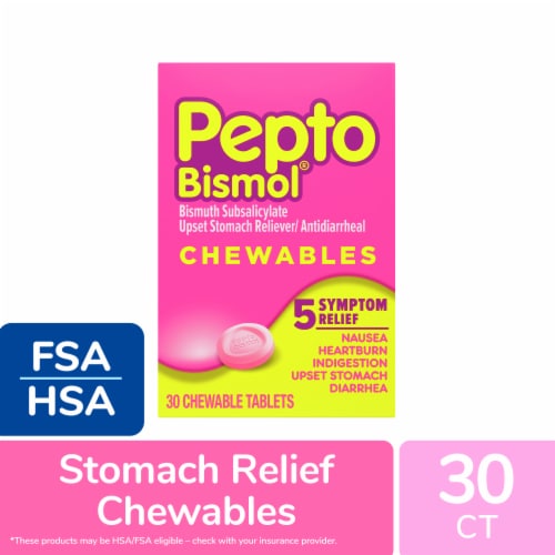 Pepto Bismol Chewable Tablets Perspective: front