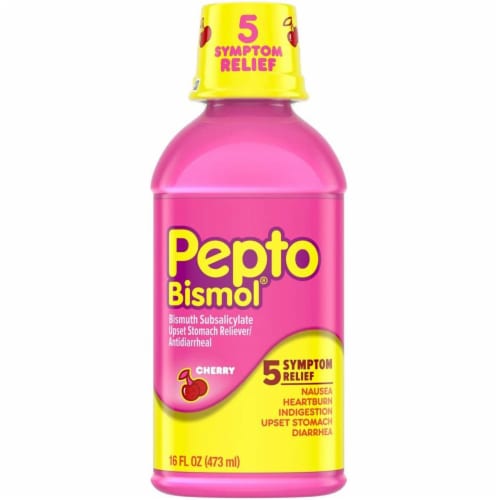 Pepto-Bismol Upset Cherry Liquid Stomach Reliever, 16 fl oz - Fry's Food Stores