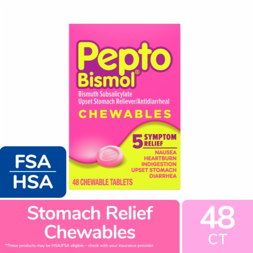 Pepto Bismol Chewable Tablets Perspective: front