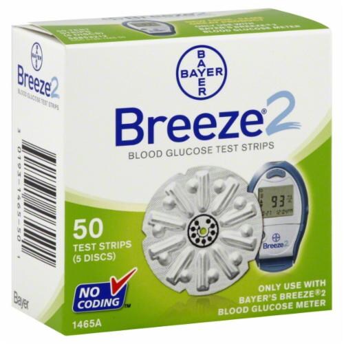 Bayer Breeze 2 Test Strips Perspective: front