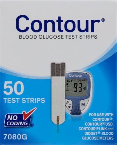 Contour Blood Glucose Test Strips Perspective: front