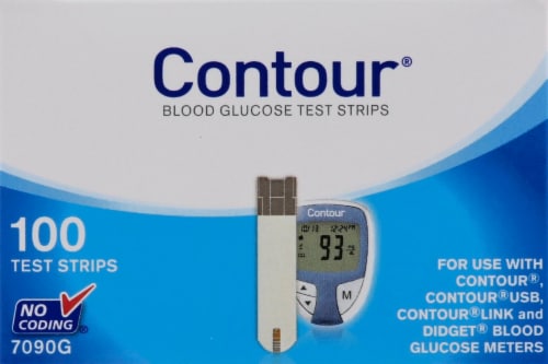 Contour Blood Glucose Test Strips Perspective: front