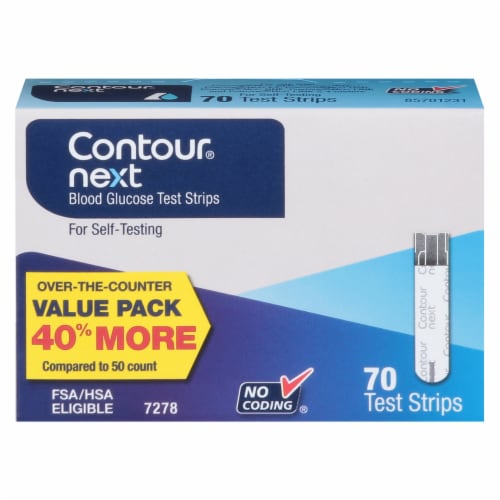  CONTOUR NEXT Blood Glucose Test Strips for Diabetes, 70 Count :  Health & Household