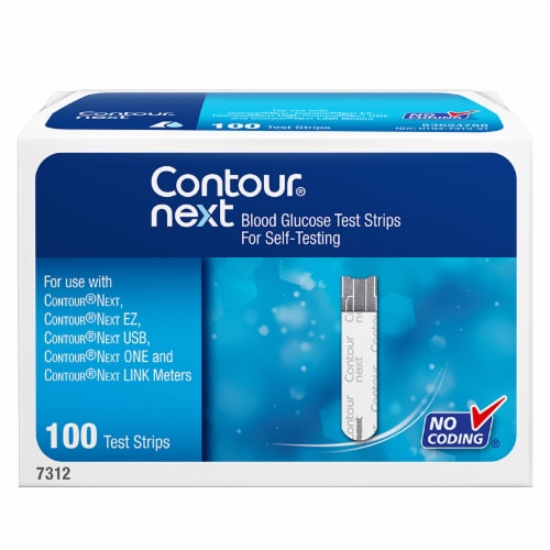 Contour Next Blood Glucose Test Strips Perspective: front