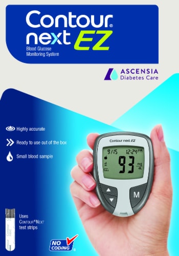 Contour® Next EZ Blood Glucose Monitoring System Perspective: front