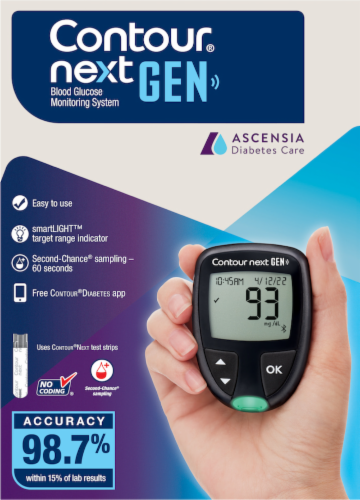 Contour® Next Gen Blood Glucose Monitoring System Perspective: front