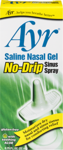 Ayr Saline No Drip Nasal Gel Sinus Spray Perspective: front