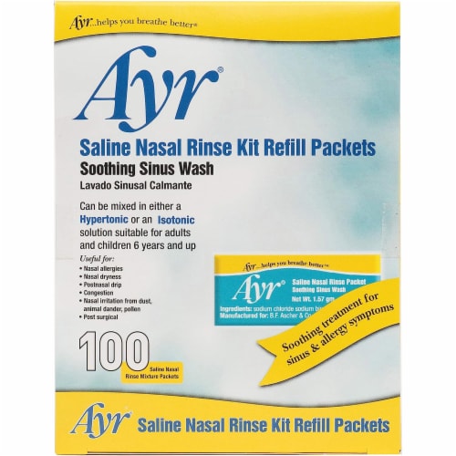 NeilMed Sinus Rinse - A Complete Sinus Nasal Rinse Kit With 60 Premixed  Packets