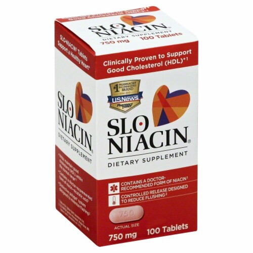 Upsmith Slo Niacin 750 MG Perspective: front