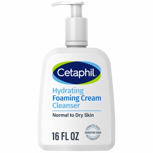 Cetaphil Hydrating Foaming Cream Cleanser, Face Wash with Transformative Cream-to-foam Texture Perspective: front