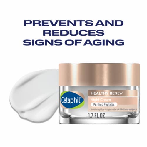 Cetaphil Healthy Renew Skin Tightening Night Cream, Wrinkle Repair Cream for Face with Peptides Perspective: front