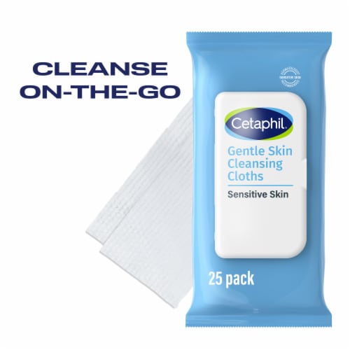 Cetaphil® Gentle Sensitive Skin Cleansing Cloths Perspective: front