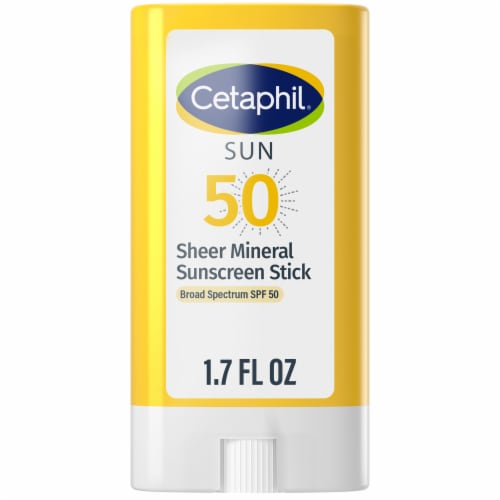 Cetaphil Sheer Mineral Stick Sunscreen for Face & Body, Broad Spectrum SPF 50 Perspective: front